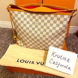 100% authentic Azur Damier  Delightful PM